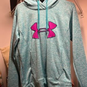 Under Armour Blue Hoodie with Pink Interior